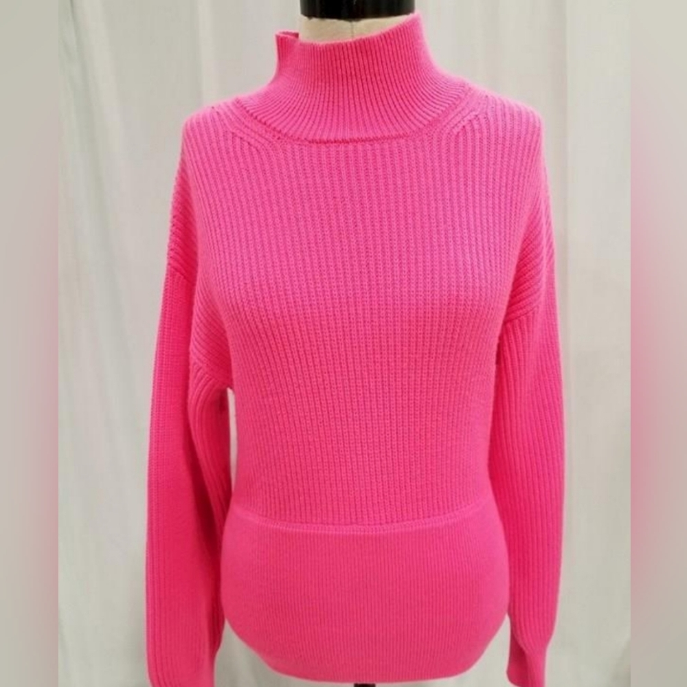ESSENTIEL ANTWERP neon pink sweater, size S